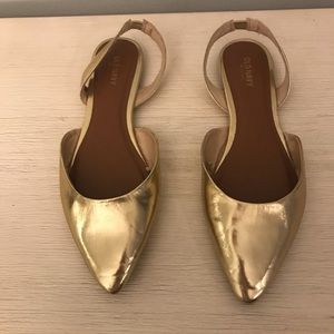 Old Navy gold slingback shoes - worn once!